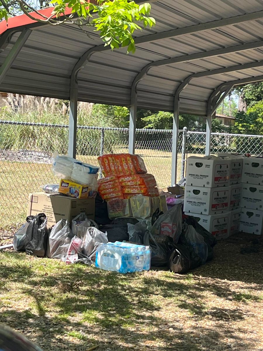 Donated clothing and supplies sorted for those in need